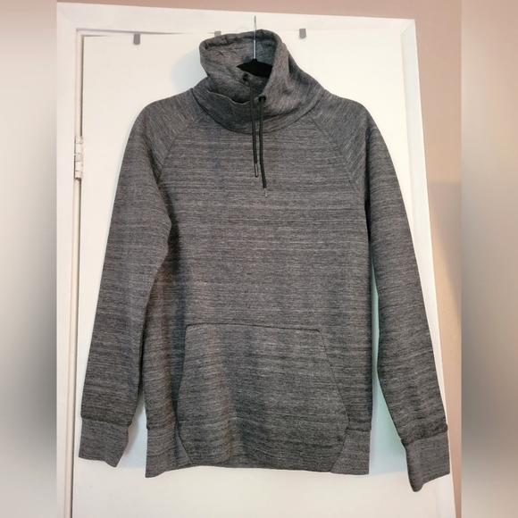 H&M men's size small marled grey cowl neck pullover sweater - Picture 1 of 3